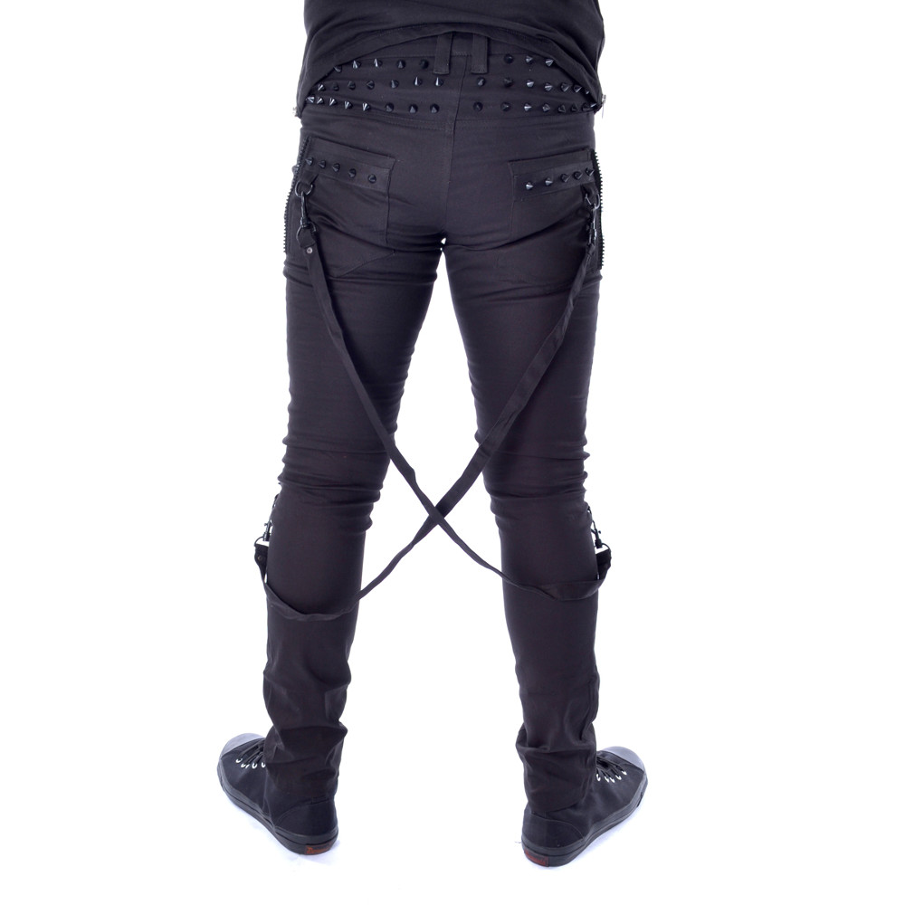 Vixxsin - CHROME Skinny fit broek - Zwart